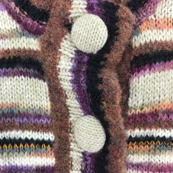 Sleeping In Snow Long Button Sweater Cardigan - Picture 4 of 6